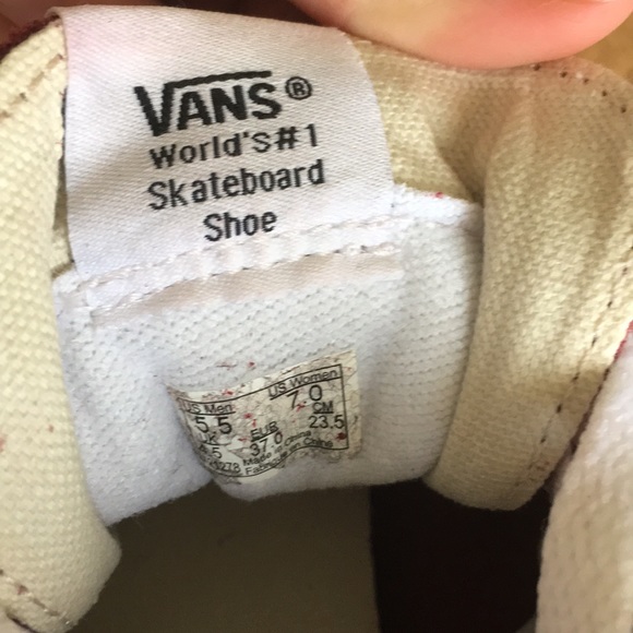 Vans off the Wall Sk8-Hi Burgundy Women’s Size 7 - Picture 5 of 8